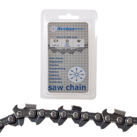 Archer Sågkedja, 0.325" - 1,5mm - 64L , Semi-Chisel sågtänder Archer Sågkedja, 0.325" - 1,5mm - 64L , Semi-Chisel sågtänder